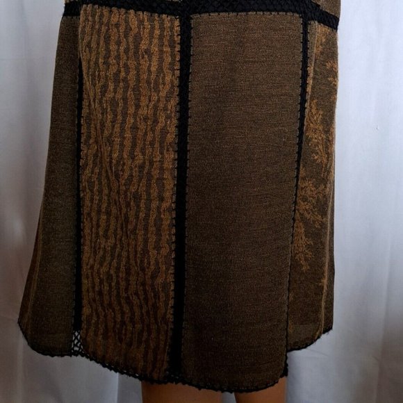 SIMON CHANG womens SKIRT Sz 10 or~ 29 waist PACTHWORK COTTAGE GRANDMA BOHO CHIC - Picture 4 of 9